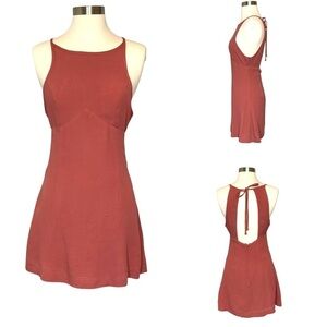 Urban Outfitters Clay Backless Halter Sundress Size 4